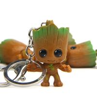 Custom  Plastic  Groots Tree Man  Figure  Keychain